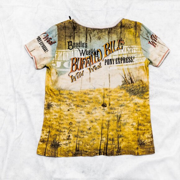Vanilla Sugar Buffalo Bill Wild West Pony Express Embellished Tee Small - Picture 9 of 13
